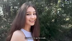 Play Wild Outdoor Encounter: Skinny Brunette College Girl Fucked Hard